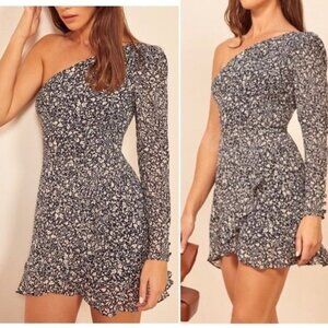 Reformation Sybil One Shoulder Mini Dress Size 6